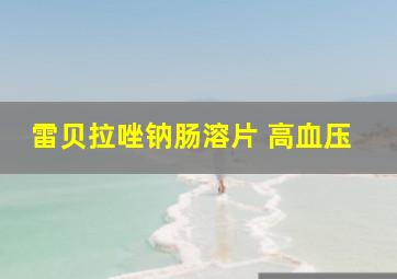 雷贝拉唑钠肠溶片 高血压